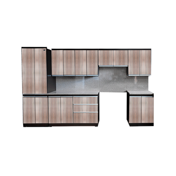 COCINA CRISTAL PLUS NOGAL AFRICANO MELAMINA LISO